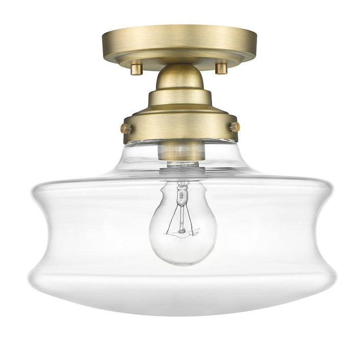 Acclaim Lighting Keal 1 Light Convertible Semi-Flush, Brass/Clear - IN20070ATB