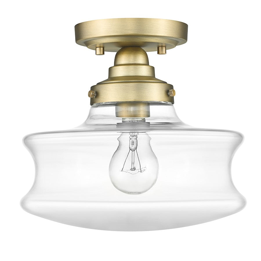 Acclaim Lighting Keal 1 Light Convertible Semi-Flush, Brass/Clear - IN20070ATB