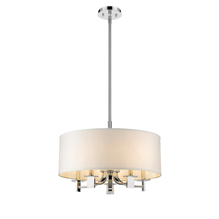 Acclaim Lighting Andrea 5 Light Drum Pendant, Polished Nickel