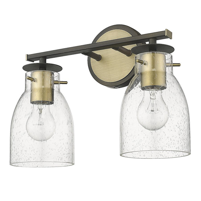 Acclaim Lighting Shelby 2 Light Vanity, Bronze/Brass/Clear Seedy