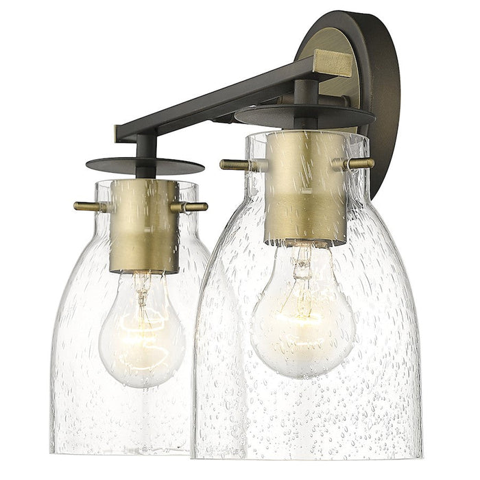 Acclaim Lighting Shelby 2 Light Vanity, Bronze/Brass/Clear Seedy