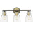 Acclaim Lighting Shelby 3 Light Vanity, Bronze/Brass/Clear Seedy - IN40005ORB