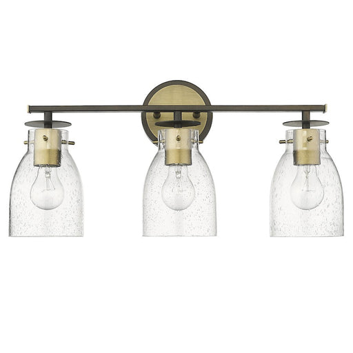 Acclaim Lighting Shelby 3 Light Vanity, Bronze/Brass/Clear Seedy