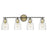 Acclaim Lighting Shelby 4 Light Vanity, Bronze/Brass/Clear Seedy - IN40006ORB