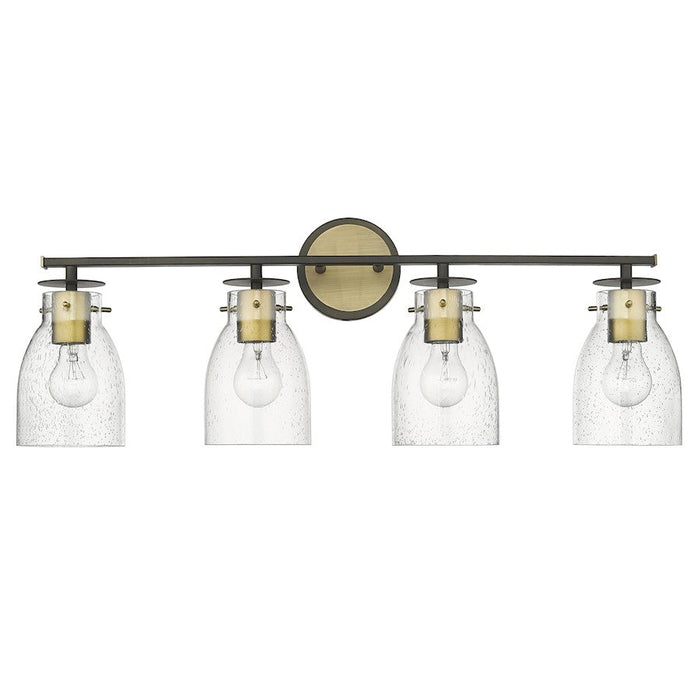 Acclaim Lighting Shelby 4 Light Vanity, Bronze/Brass/Clear Seedy