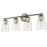 Acclaim Lighting Shelby 4 Light Vanity, Bronze/Brass/Clear Seedy