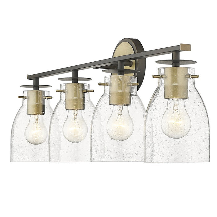 Acclaim Lighting Shelby 4 Light Vanity, Bronze/Brass/Clear Seedy