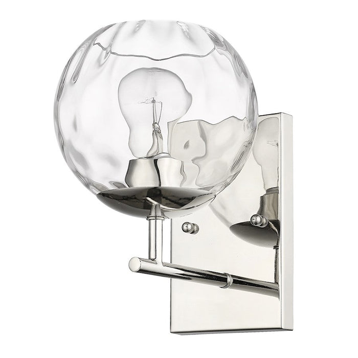 Acclaim Lighting Mackenzie 1 Light Wall Sconce, Nickel/Rippled Water