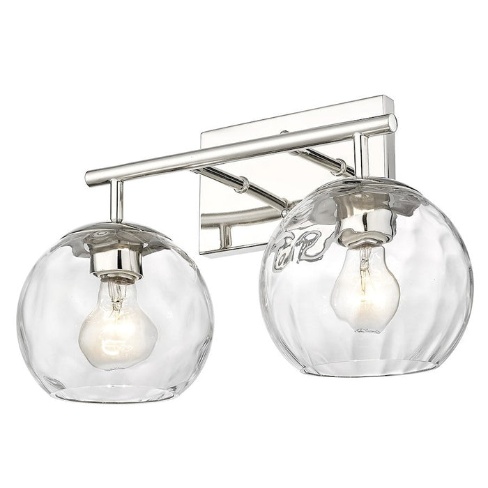 Acclaim Lighting Mackenzie 2 Light Bath Vanity, Nickel/Rippled Water