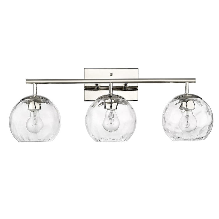 Acclaim Lighting Mackenzie 3 Light Bath Vanity, Nickel/Rippled Water - IN40049PN