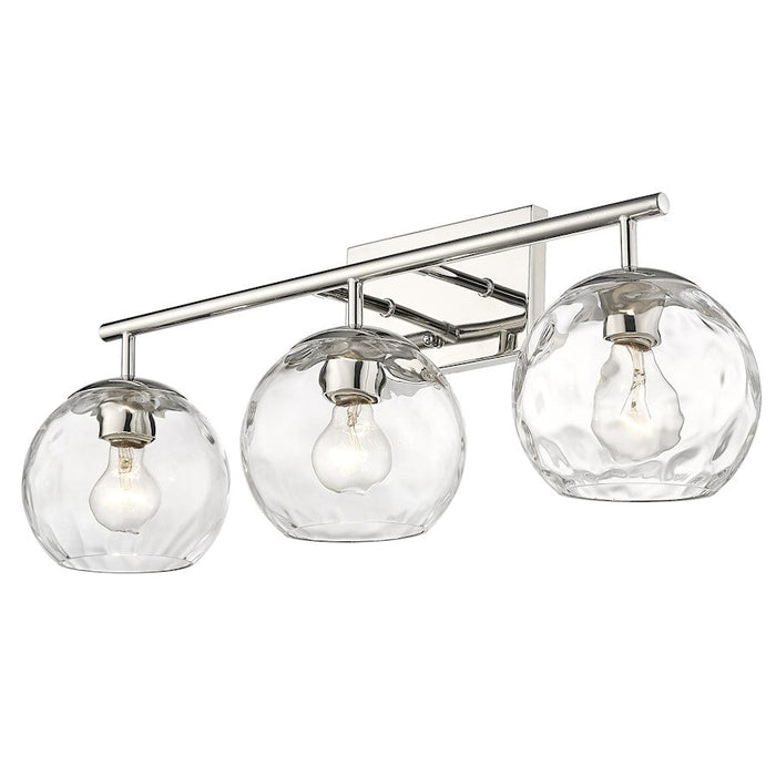 Acclaim Lighting Mackenzie 3 Light Bath Vanity, Nickel/Rippled Water