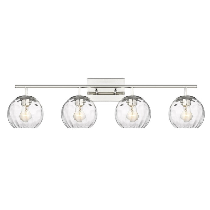 Acclaim Lighting Mackenzie 4 Light Bath Vanity, Nickel/Rippled