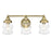 Acclaim Lighting Keal 22" 3 Light Vanity, Antique Brass/Clear - IN40073ATB