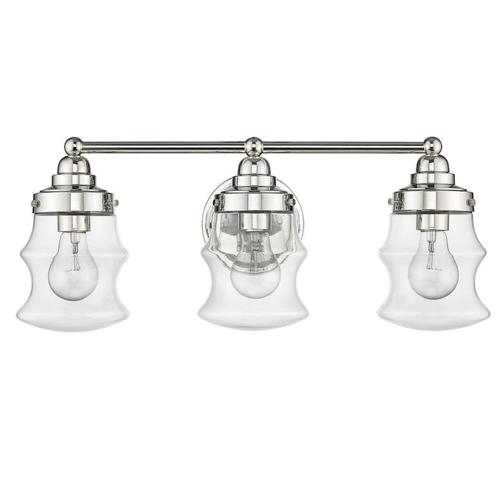 Acclaim Lighting Keal 3 Light Vanity, Polished Nickel/Clear - IN40073PN