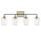 Acclaim Lighting Gladys 4 Light Vanity, Antique Brass/Black/Clear - IN40083BK