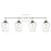 Acclaim Lighting Gladys 4 Light Vanity, Polished Nickel/Clear - IN40083PN