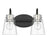 Acclaim Lighting Bristow 2 Light Vanity, Black/Polished Nickel/Clear - IN40091BK