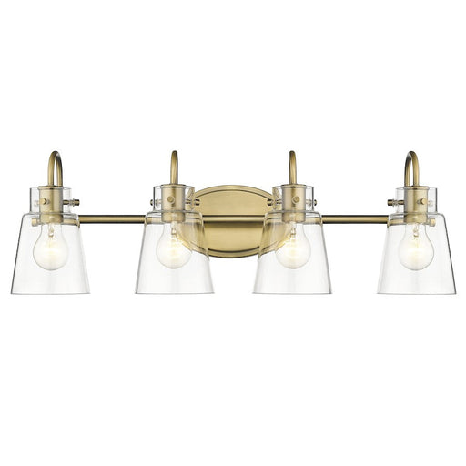 Acclaim Lighting Bristow 4 Light Vanity, Antique Brass/Clear - IN40093ATB