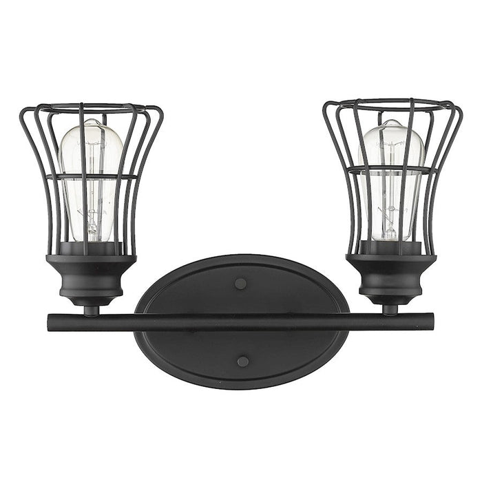 Acclaim Lighting Piers 2-Light Vanity, Matte Black