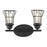 Acclaim Lighting Piers 2-Light Vanity, Matte Black