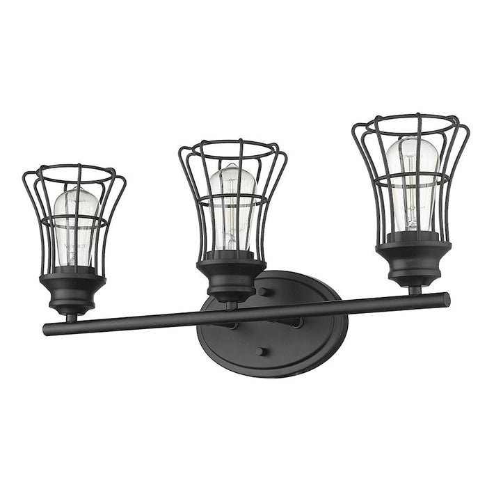 Acclaim Lighting Piers 3-Light Vanity, Matte Black - IN41282BK