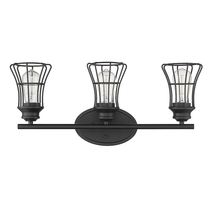 Acclaim Lighting Piers 3-Light Vanity, Matte Black