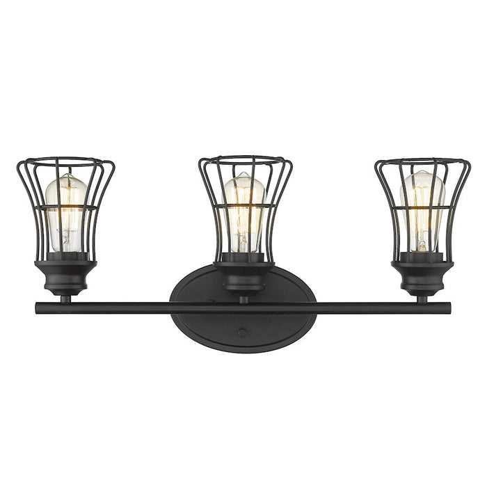 Acclaim Lighting Piers 3-Light Vanity, Matte Black