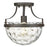 Acclaim Lighting Quinn 1 Light Semi-Flush Mount, Bronze/Clear Wavey - IN60099ORB