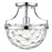 Acclaim Lighting Quinn 1 Light Semi-Flush Mount, Nickel/Clear Wavey - IN60099PN