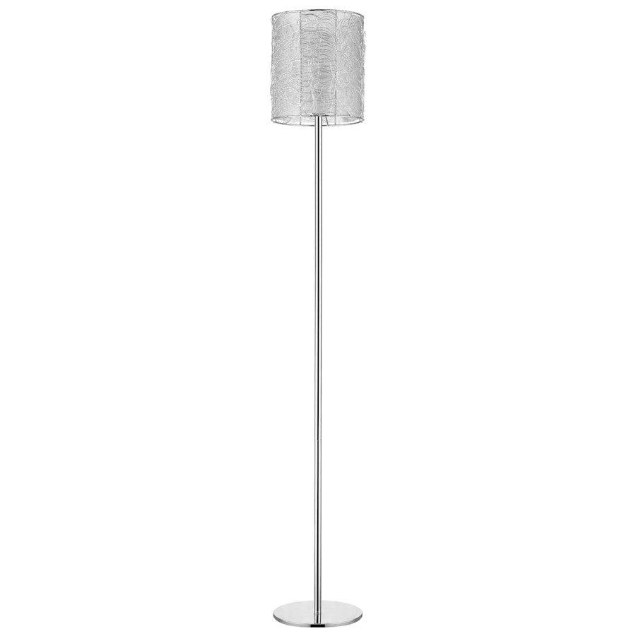 Trend Lighting Distratto Floor Lamp, Chrome/Enmeshed Aluminum Wire - TF4825