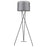 Trend Lighting Triton 1 Light Floor Lamp, Black/Gray Shantung Double - TF5685-07