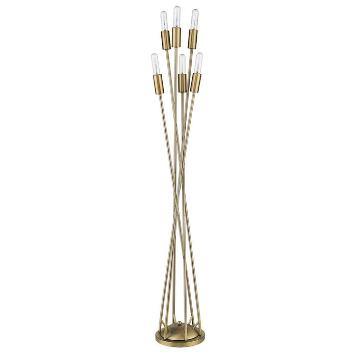 Trend Lighting Perret 6 Light Floor Lamp, Aged Brass - TF70024AB