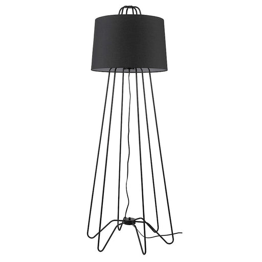 Trend Lighting Lamia 1 Light Floor Lamp, Black/Black Tapered Drum - TF70075BK