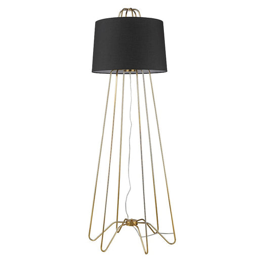 Trend Lighting Lamia 1 Light Floor Lamp, Gold/Black Tapered Drum - TF70075GD