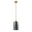 Trend Lighting Monet Pendant, Brass/Blue/Gold Cylindrical Glass - TP20050BR