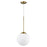 Trend Lighting Solea 1 Light Pendant, Brass/Opal Glass Globe - TP30001ATB