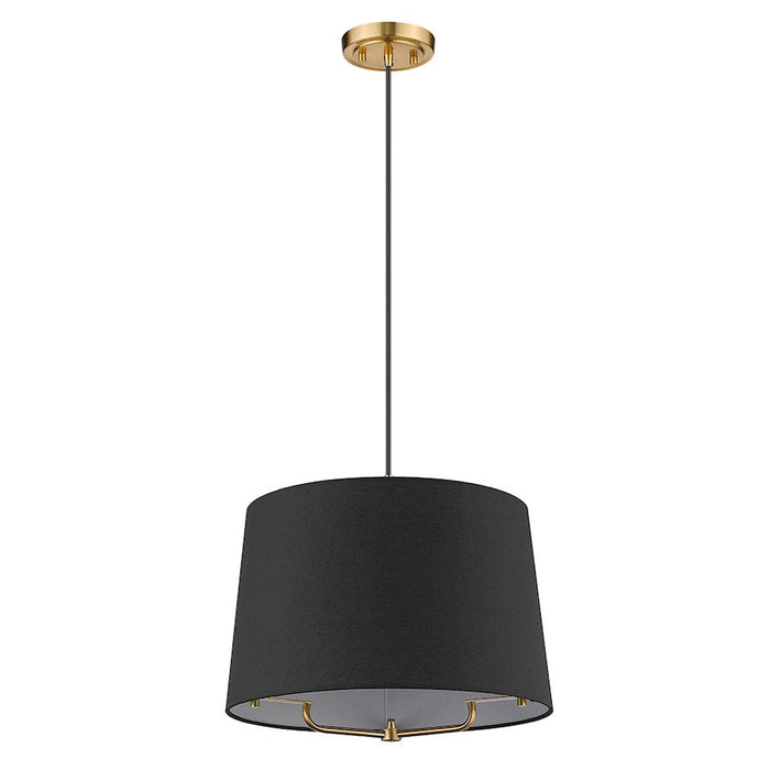 Trend Lighting Lamia 1 Light Mini Pendant, Gold/Black Drum - TP30030GD