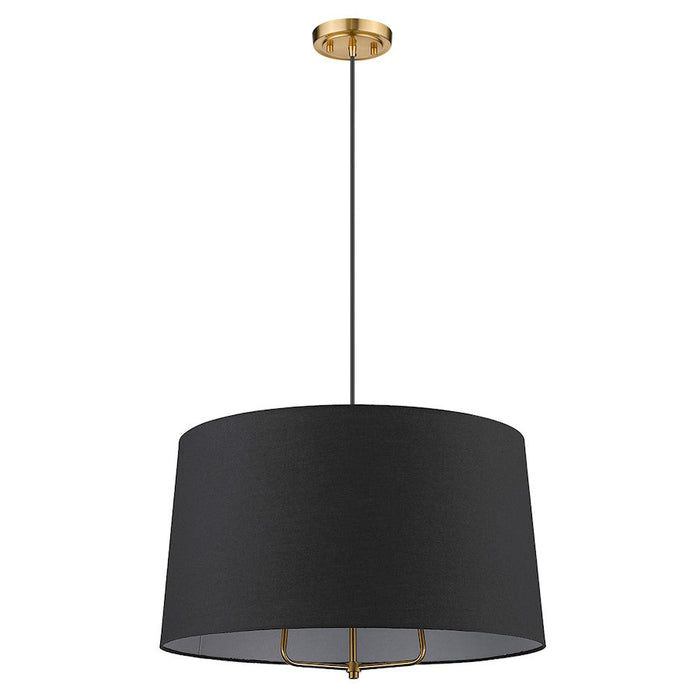 Trend Lighting Lamia 3 Light Mini Pendant, Gold/Black Drum - TP30031GD