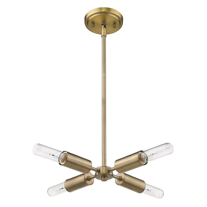 Trend Lighting Perret 4 Light Convertible Pendant, Aged Brass - TP60022AB