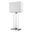 Trend Lighting Shine Table Lamp, Pewter/Off-White Shantung - TT7702-66