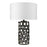 Trend Lighting Vallin Table Lamp, Black Gold/White Fabric Drum - TT80006BG