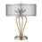 Trend Lighting Perret 4 Light Table Lamp, Brass/Sheer Organza Drum - TT80015AB