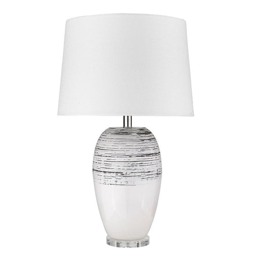 Trend Lighting Trend Home 27" Table Lamp, Nickel/Seasalt Tapered Drum - TT80154