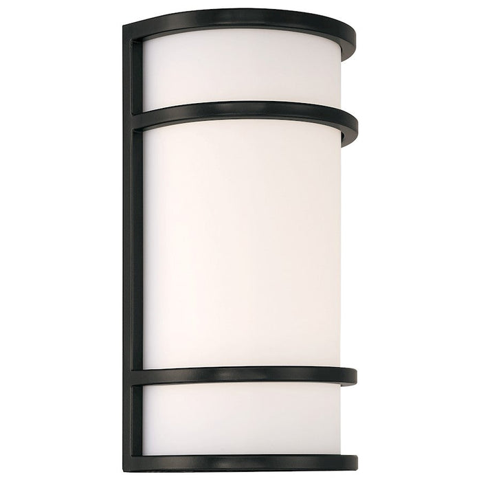 Access Lighting Cove 1 Light 12" LED Wall Mount, Black/White - 20105LEDMG-BL-ACR