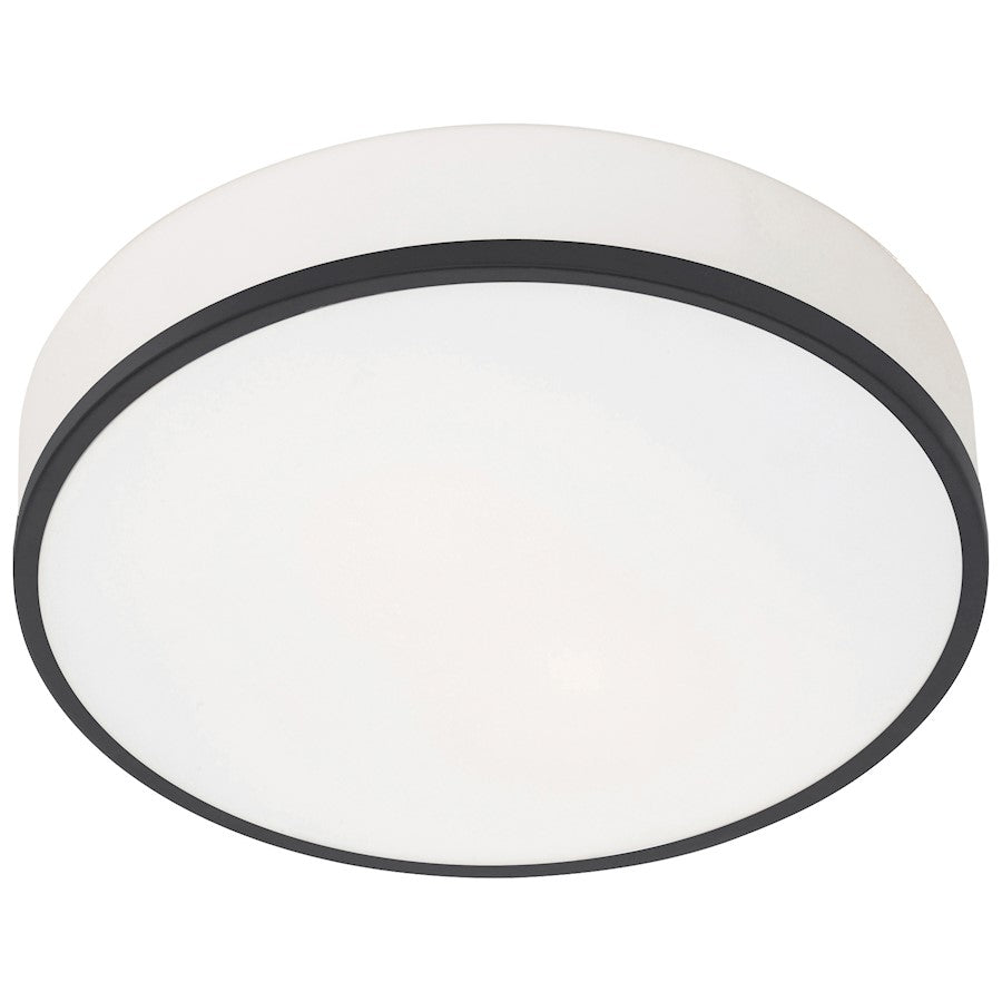 Access Lighting Aero 2 Light LED Flush Mount, Black/Opal - 20671LEDDLP-MBL-OPL