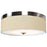 Access Lighting Mia 1 Light Flush Mount, Brushed Steel