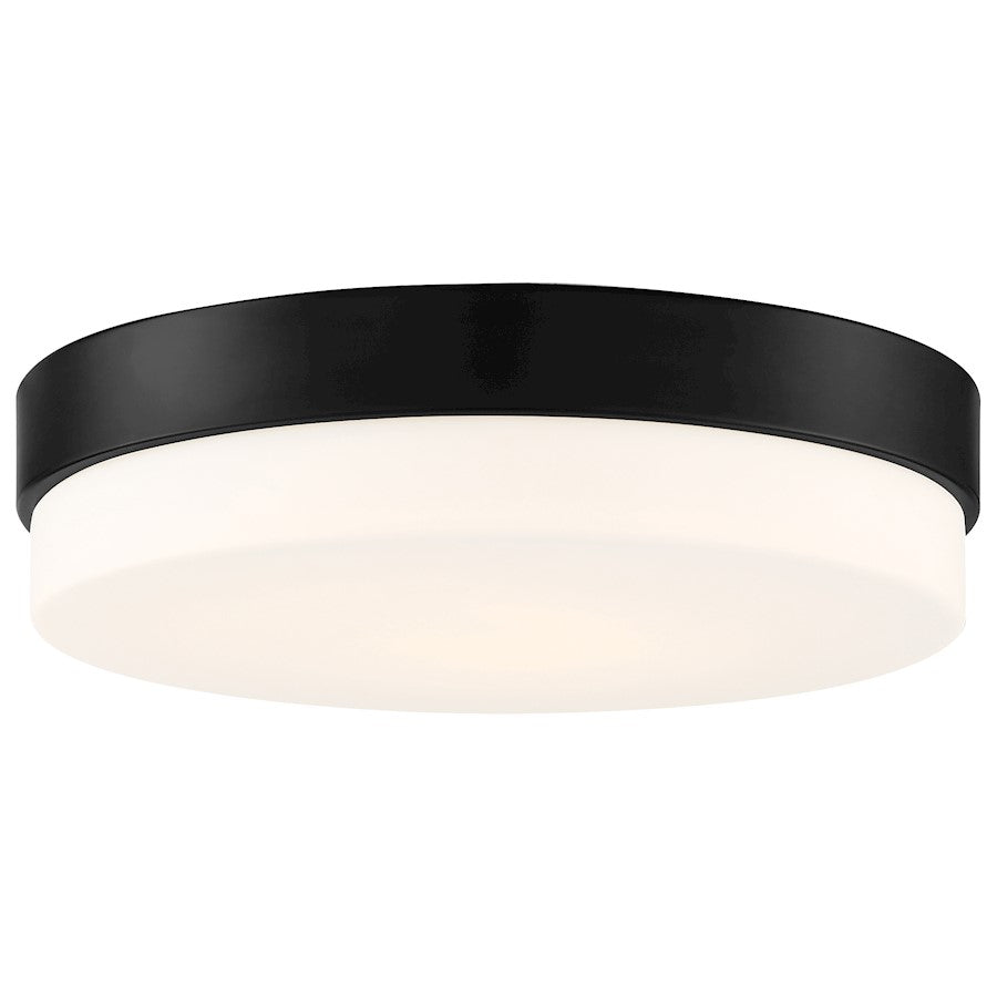 Access Lighting Roma 1 Light LED Flush Mount, Black/Opal - 20827LEDD-MBL-OPL