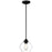 Access Lighting Vintage 1 Light LED Pendant, Black/Clear