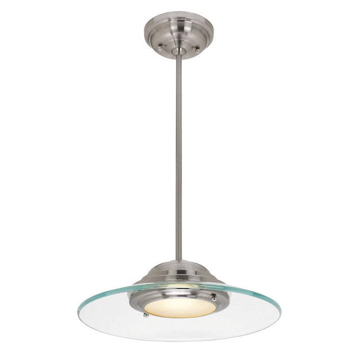 Access Lighting Phoebe 1 Light Pendant, Brushed Steel