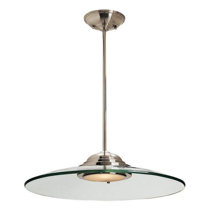 Access Lighting Phoebe 1 Light Pendant, Brushed Steel